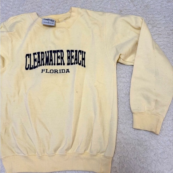Comfort USA Tops - Clearwater Beach Florida Cream Sweater